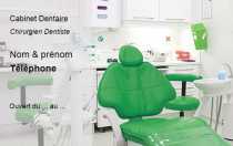 Modèle Carte de visite  dentiste pour soin dentaire, professionnels de santé à personnaliser en ligne avec modèle gratuit