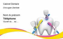 Modèle Carte de visite  dentiste pour soin dentaire, professionnels de santé à personnaliser en ligne avec modèle gratuit