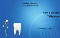 Modèle Carte de visite  dentiste pour soin dentaire, professionnels de santé à personnaliser en ligne avec modèle gratuit