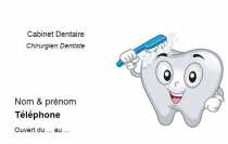 Modèle Carte de visite  dentiste pour soin dentaire, professionnels de santé à personnaliser en ligne avec modèle gratuit