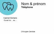 Modèle Carte de visite  dentiste pour soin dentaire, chirurgien dentiste à personnaliser en ligne avec modèle gratuit