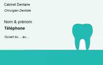 Modèle Carte de visite  dentiste pour soin dentaire, professionnels de santé à personnaliser en ligne avec modèle gratuit