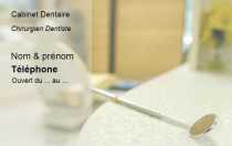 Modèle Carte de visite  dentiste pour soin dentaire, professionnels de santé à personnaliser en ligne avec modèle gratuit