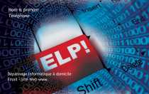 Modèle Carte de visite  informatique pour dépannnage informatique, nettoyage ordinateur, SSII à personnaliser en ligne avec modèle gratuit