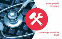 Modèle Carte de visite  informatique pour dépannnage informatique, nettoyage ordinateur, SSII à personnaliser en ligne avec modèle gratuit