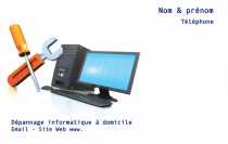 Modèle Carte de visite  informatique pour dépannnage informatique, PC, mod. réparateur à personnaliser en ligne avec modèle gratuit