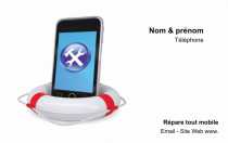 Modèle Carte de visite  informatique pour répare échange smartphone, PC, mod. téléphone à personnaliser en ligne avec modèle gratuit
