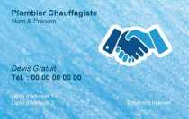 Modèle Carte de visite  plombier pour plomberie, dépanneur, chauffagiste à personnaliser en ligne avec modèle gratuit