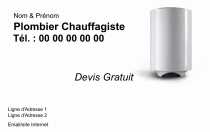 Modèle Carte de visite  plombier pour plomberie, dépanneur, chauffagiste à personnaliser en ligne avec modèle gratuit