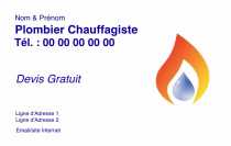 Modèle Carte de visite  plombier pour plomberie, dépanneur, chauffagiste à personnaliser en ligne avec modèle gratuit
