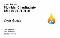 Modèle Carte de visite  plombier pour plomberie, dépanneur, chauffagiste à personnaliser en ligne avec modèle gratuit