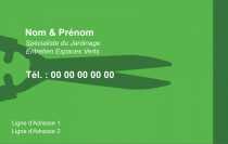 Modèle Carte de visite  espace vert pour jardin, espace vert, taille-haie à personnaliser en ligne avec modèle gratuit