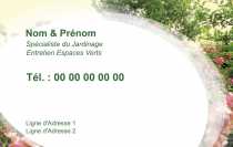 Modèle Carte de visite  espace vert pour jardin, espace vert, taille-haie à personnaliser en ligne avec modèle gratuit