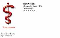 Modèle Grande carte de visite  infirmière pour grande carte de visite infirmière libérale à personnaliser en ligne avec modèle gratuit