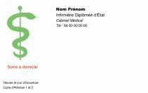 Modèle Grande carte de visite  infirmière pour grande carte de visite infirmière libérale à personnaliser en ligne avec modèle gratuit