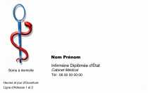 Modèle Grande carte de visite  infirmière pour grande carte de visite infirmière libérale à personnaliser en ligne avec modèle gratuit