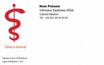 Modèle Grande carte de visite  infirmière pour grande carte de visite infirmière libérale à personnaliser en ligne avec modèle gratuit