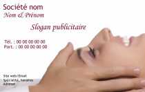 Modèle Carte de visite  massage bien être pour massage à domicile, relaxation, soins du visage bien être à personnaliser en ligne avec modèle gratuit