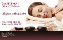 Modèle Carte de visite  massage bien être pour massage à domicile, relaxation, soins du visage bien être à personnaliser en ligne avec modèle gratuit