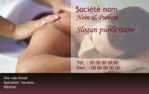 Modèle Carte de visite  massage bien être pour massage à domicile, relaxation, soins du visage bien être à personnaliser en ligne avec modèle gratuit