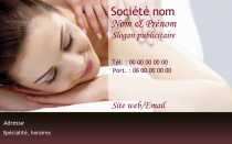 Modèle Carte de visite  massage bien être pour massage à domicile, relaxation, soins du visage bien être à personnaliser en ligne avec modèle gratuit