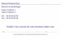 Modèle Grande carte de visite  médicale pour grande carte de rendez-vous médicale psychologue à personnaliser en ligne avec modèle gratuit