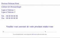 Modèle Grande carte de visite  médicale pour grande carte de rendez-vous médicale dermatologie à personnaliser en ligne avec modèle gratuit