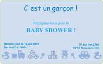 Modèle Carte de visite  baby shower pour Evènement, baby shower, jeune maman à personnaliser en ligne avec modèle gratuit