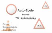 Modèle Carte de visite  auto école pour auto-école , moto école à personnaliser en ligne avec modèle gratuit