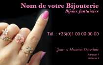 Modèle Carte de visite  bijouterie pour commerce de bijoux à personnaliser en ligne avec modèle gratuit