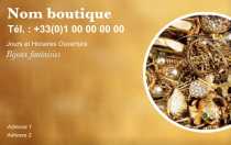 Modèle Carte de visite  bijouterie pour commerce de bijoux à personnaliser en ligne avec modèle gratuit