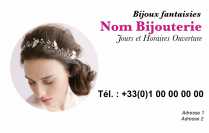 Modèle Carte de visite  bijouterie pour commerce de bijoux à personnaliser en ligne avec modèle gratuit