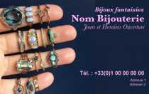 Modèle Carte de visite  bijouterie pour commerce de bijoux à personnaliser en ligne avec modèle gratuit