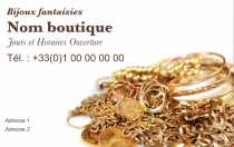 Modèle Carte de visite  bijouterie pour commerce de bijoux à personnaliser en ligne avec modèle gratuit
