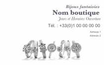 Modèle Carte de visite  bijouterie pour commerce de bijoux à personnaliser en ligne avec modèle gratuit
