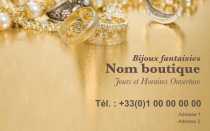 Modèle Carte de visite  bijouterie pour commerce de bijoux à personnaliser en ligne avec modèle gratuit