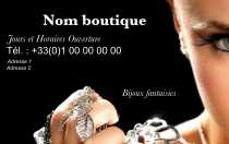 Modèle Carte de visite  bijouterie pour commerce de bijoux à personnaliser en ligne avec modèle gratuit
