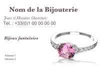 Modèle Carte de visite  bijouterie pour commerce de bijoux à personnaliser en ligne avec modèle gratuit