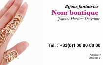 Modèle Carte de visite  bijouterie pour commerce de bijoux à personnaliser en ligne avec modèle gratuit