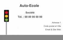 Modèle Carte de visite  auto école pour auto-école , moto école à personnaliser en ligne avec modèle gratuit