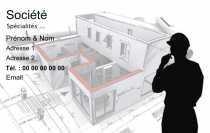 Modèle Carte de visite  bâtiment pour travaux publics, entreprise du bâtiment à personnaliser en ligne avec modèle gratuit