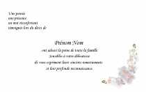 Modèle Carte  Remerciement décès pour Carte remerciements lors d'un décès avec fleur orchidées à personnaliser en ligne avec modèle gratuit