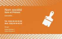 Modèle Carte de visite  peintre décorateur pour bâtiment, construction, peinture revêtement mur, décoration à personnaliser en ligne avec modèle gratuit