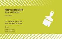 Modèle Carte de visite  peintre décorateur pour bâtiment, construction, peinture revêtement mur, décoration à personnaliser en ligne avec modèle gratuit