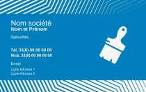 Modèle Carte de visite  peintre décorateur pour bâtiment, construction, peinture revêtement mur, décoration à personnaliser en ligne avec modèle gratuit