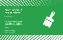 Modèle Carte de visite  peintre décorateur pour bâtiment, construction, peinture revêtement mur, décoration à personnaliser en ligne avec modèle gratuit