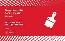 Modèle Carte de visite  peintre décorateur pour bâtiment, construction, peinture revêtement mur, décoration à personnaliser en ligne avec modèle gratuit