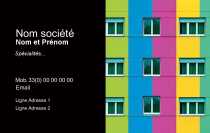 Modèle Carte de visite  peintre décorateur pour bâtiment, construction, peinture revêtement mur, décoration à personnaliser en ligne avec modèle gratuit