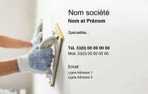 Modèle Carte de visite  peintre décorateur pour bâtiment, construction, peinture revêtement mur, décoration à personnaliser en ligne avec modèle gratuit