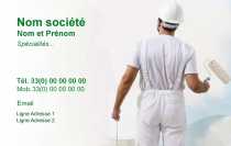 Modèle Carte de visite  peintre décorateur pour bâtiment, construction, peinture revêtement mur, décoration à personnaliser en ligne avec modèle gratuit